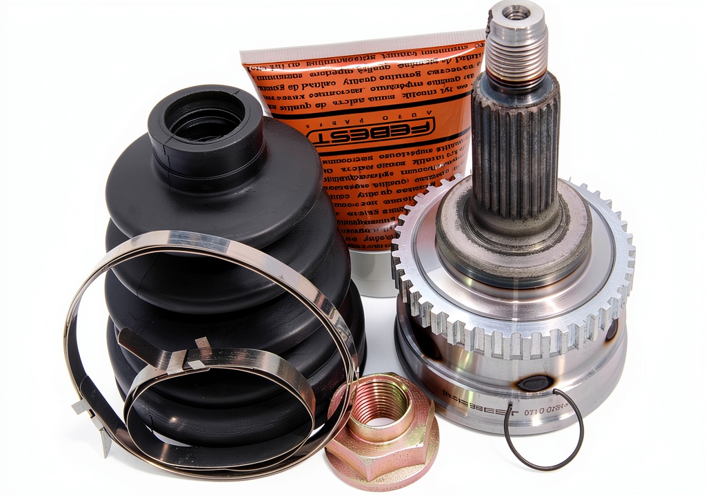Febest CV joint installed in a vehicle's front axle