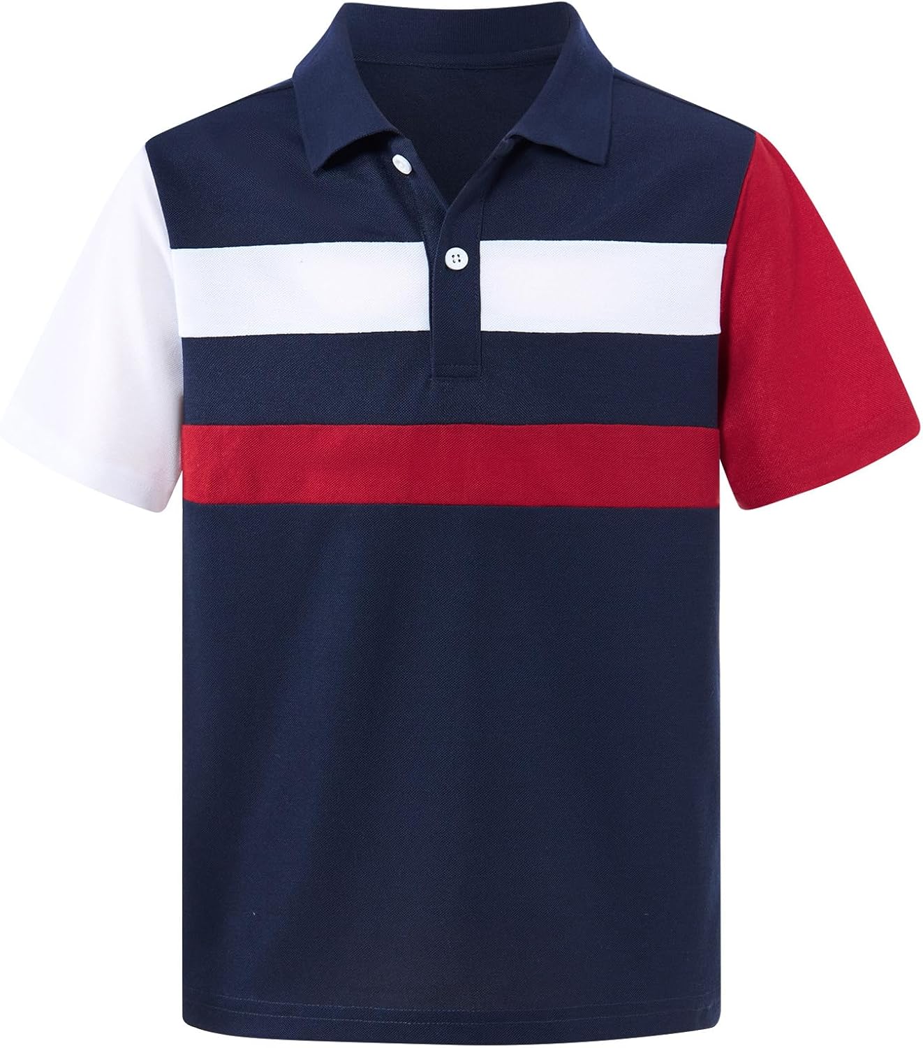 Boy wearing JKQD26HGZ0JW0 polo shirt at school