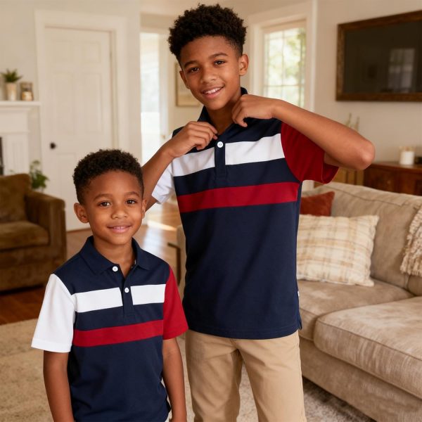 JKQD26HGZ0JW0 Boys Polo Soft Colorblock Design-1