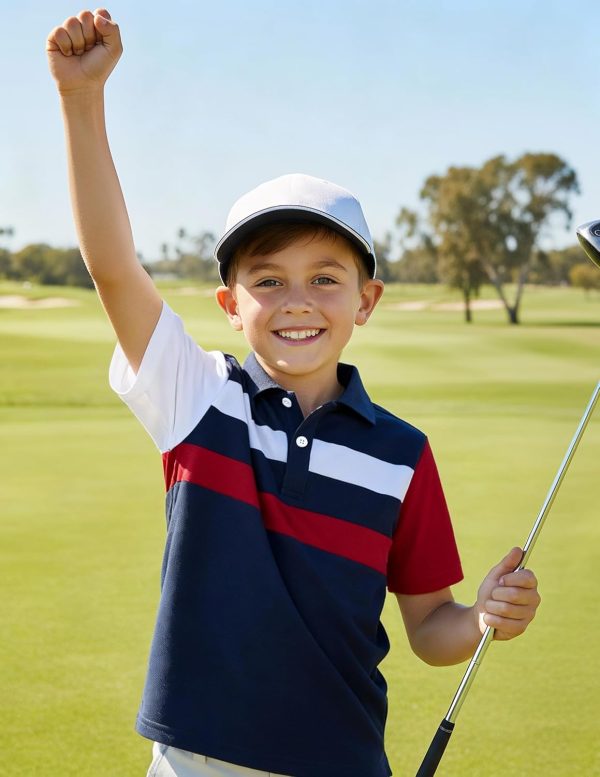 JKQD26HGZ0JW0 Boys Polo Soft Colorblock Design-5