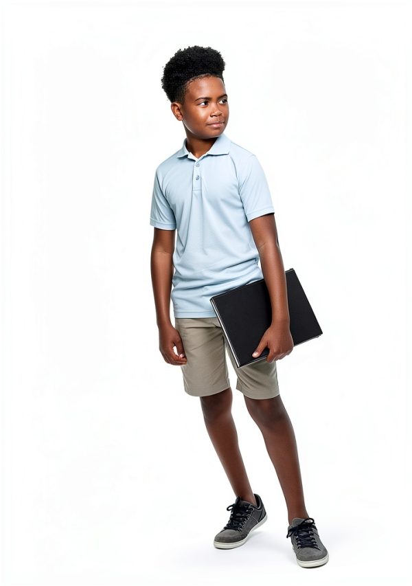 Primary School Light Blue Polo Shirt KIPP Texas Unisex-5