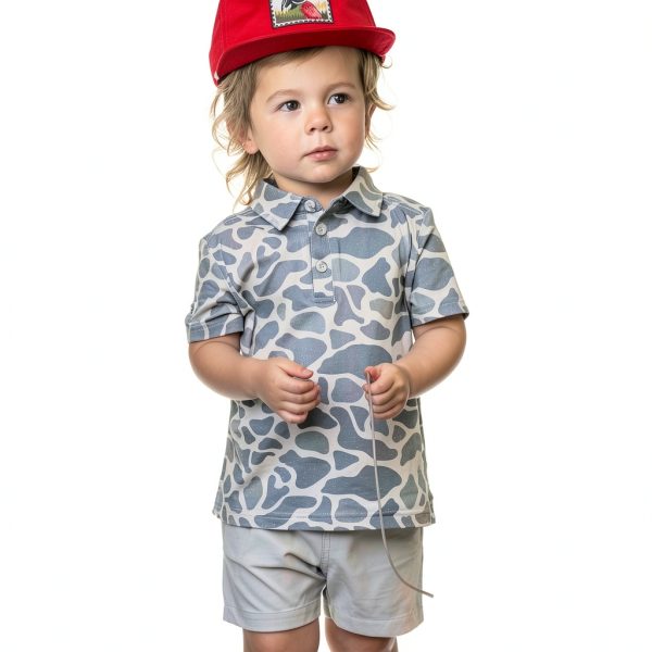 Kids Classic Polo Shirts Deer Camo Small-4