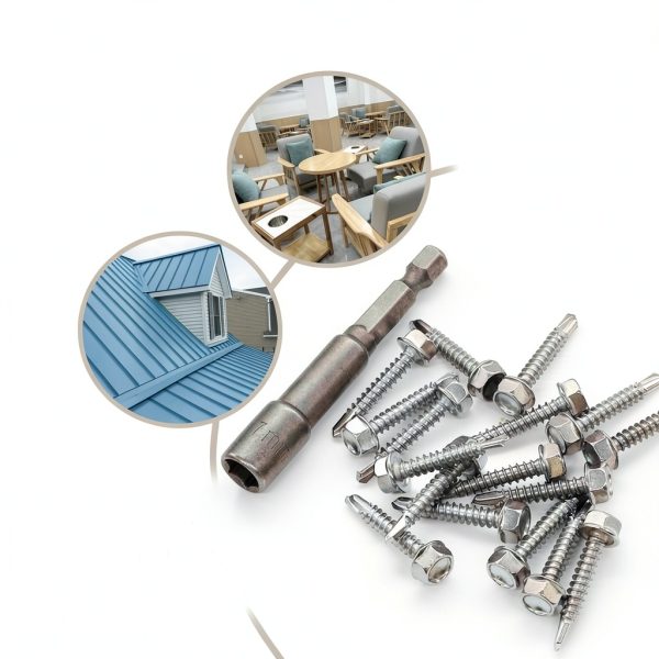 weideer #8×1/2" Self Tapping Screws – 410 Stainless Steel Washer Head-5