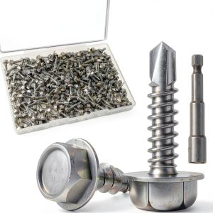 weideer #8×1/2" Self Tapping Screws – 410 Stainless Steel Washer Head-0