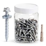 Metal Roofing Screws 150 Pcs #10x1-1/2 Galvanized Hex Head Self-Tapping Screws with EPDM Washer Sharp Point Metal to Wood Siding Corrugated Roofing Screws (Sliver)-0