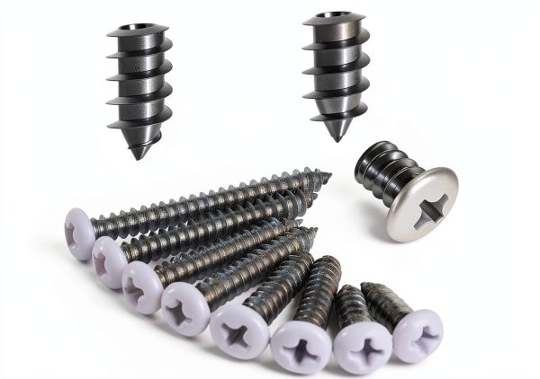 Funrous #8 White Pan Head Sheet Metal Self Tapping Screws 5 Sizes-2
