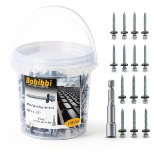 Metal Roofing Screws 10 x 1-1/2 inch Hex Head EPDM Washer Bobibbi-0
