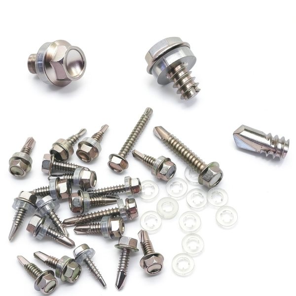 weideer 840pcs Self Tapping Screws for Metal 410 Steel Hex Washer Kit-3