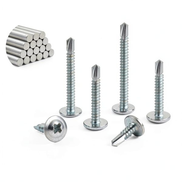 200PCS Sheet Metal Self-Drilling Screws Assortment Kit - #8 Truss Head Stainless Steel Self-Tapping Screws, 6 Sizes (1/2" to 1-1/2") for Sheet Metal, Auto & Roofing-4
